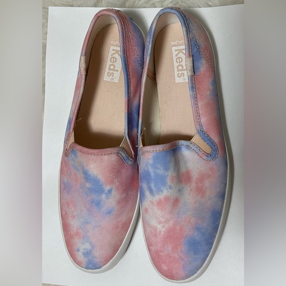 Keds Women's Size 6 Champion Slip Tie Dye Shoes Pink White Blue - Picture 4 of 11